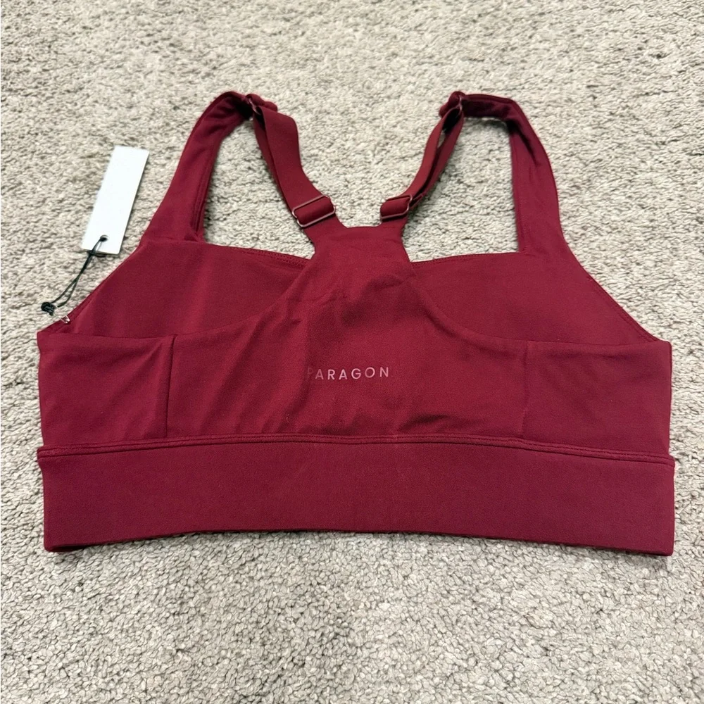 NWT Paragon Reluna Women's Burgundy Sports Bra - Picture 2 of 4
